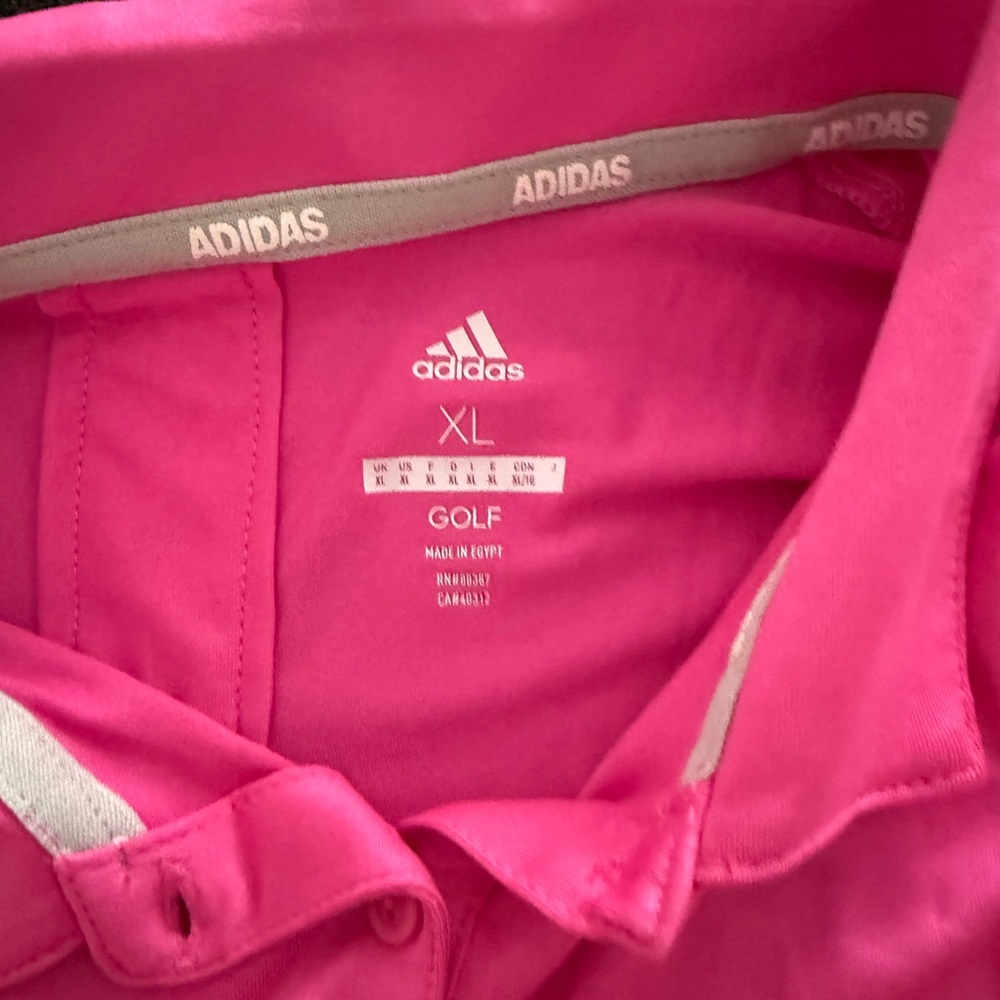 Adidas Bright Pink Golf Polo - Picture 2 of 2